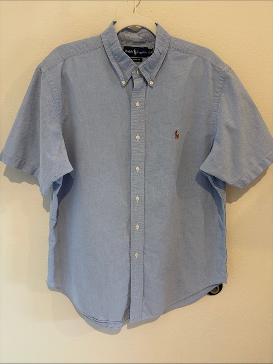 Ralph Lauren Other - Ralph Lauren Blue Button Down Short-Sleeve Polo  Shirt Classic Fit